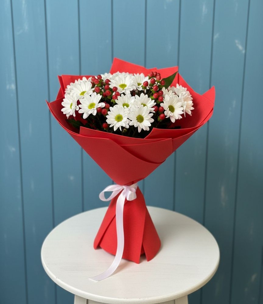 Букет цветов из: Хризантемы в Зверево