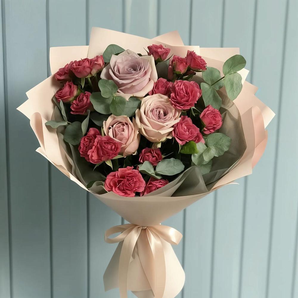 Букет цветов из: Гвоздики и Розы в Зверево