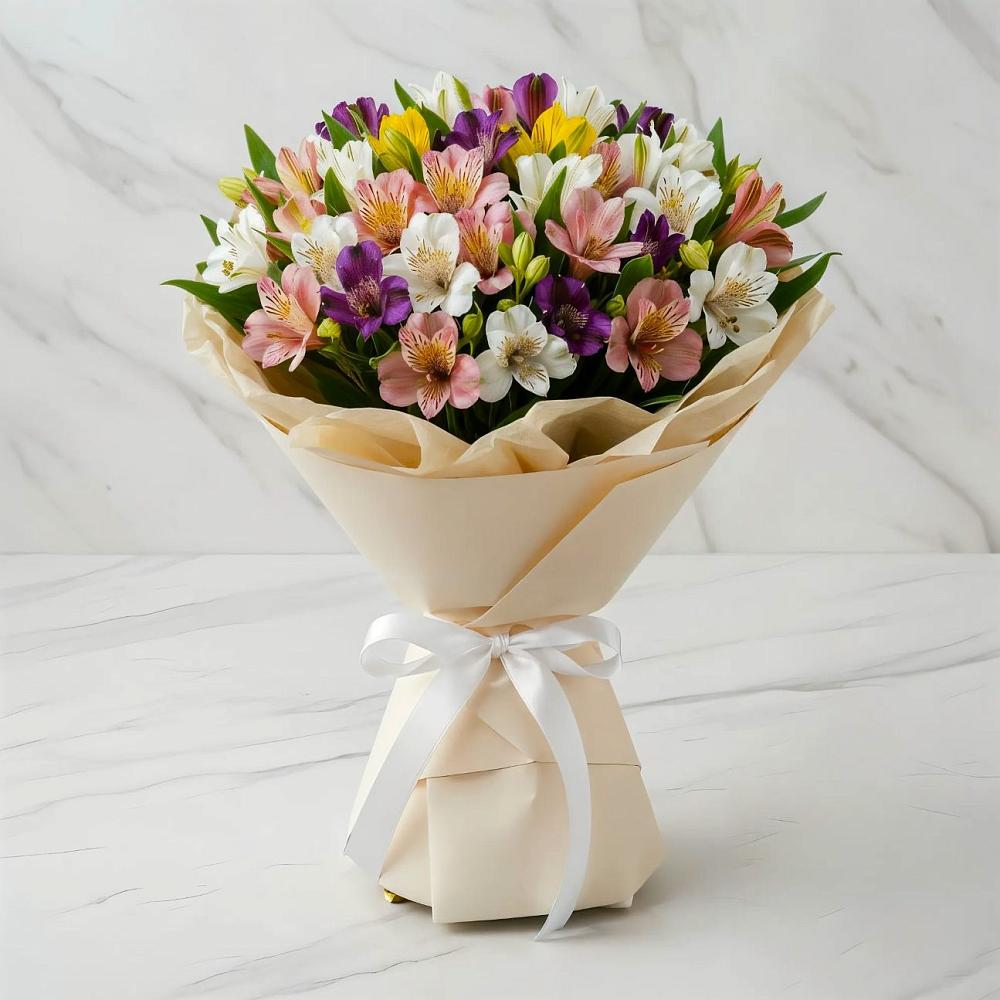 Букет цветов из: Альстромерии в Зверево