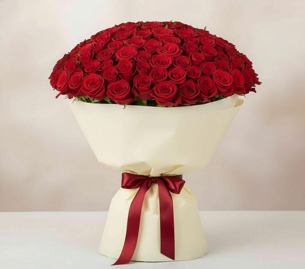 Букет 101 Красная роза Милано в Зверево