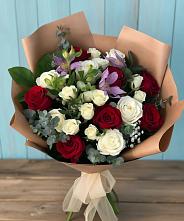 Букет цветов из:  Розы и Альстромерии #REPLACE_PRED# Зверево