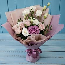 Букет цветов из:  Розы и Лизиантусы #REPLACE_PRED# Зверево