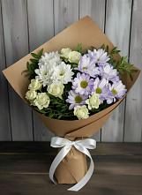 Букет цветов из:  Хризантемы и Розы #REPLACE_PRED# Зверево