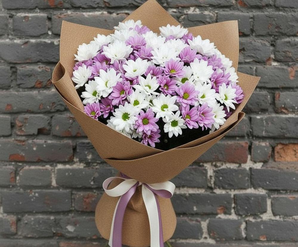 Букет цветов из: Хризантемы в Зверево