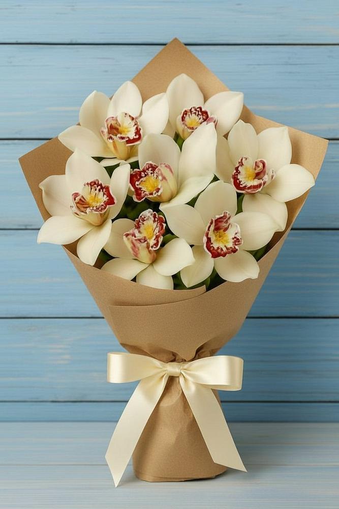 Букет цветов из: Орхидеи и Розы в Зверево